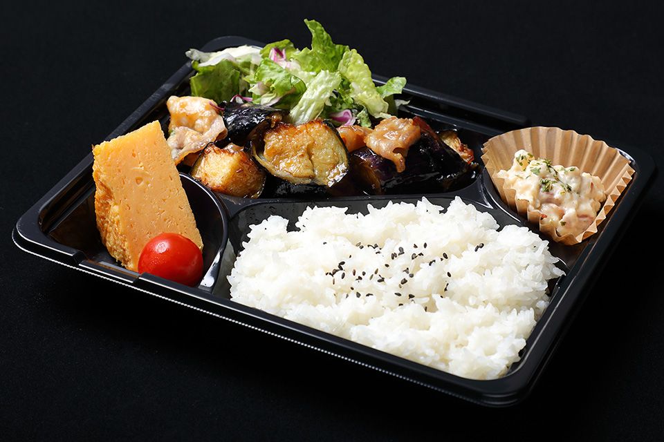 茄子と豚肉の味噌炒め弁当